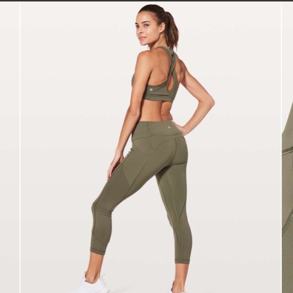 Lululemon All The Right Places Sage Crop Leggings